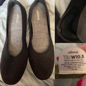 Allbirds Heathered Black Treebreezers flats - size 10.5